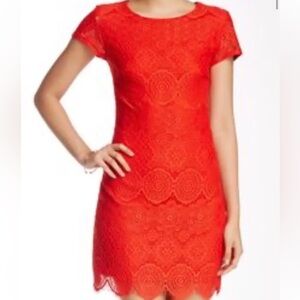 Laundry Shelli Segal Red Lace Dress